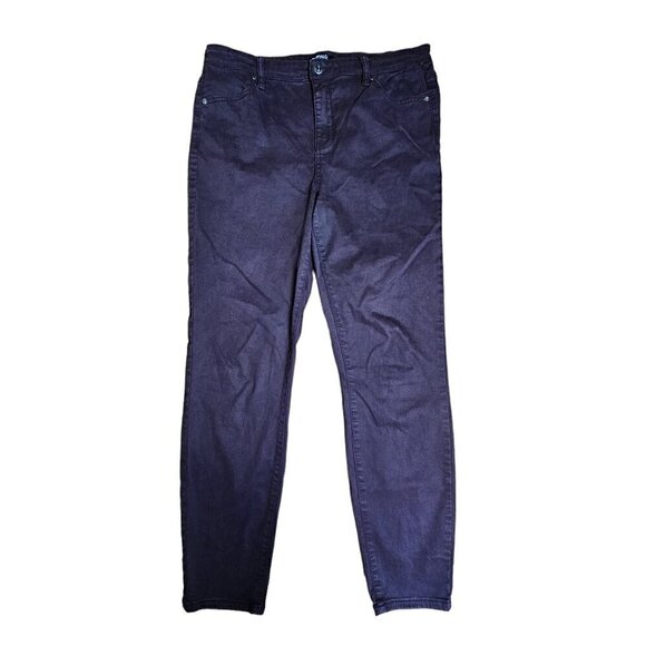 Buffalo David Bitton Hanna High Rise Soft Stretch Skinny Pants Dark Raisin 12/32 - Picture 1 of 10